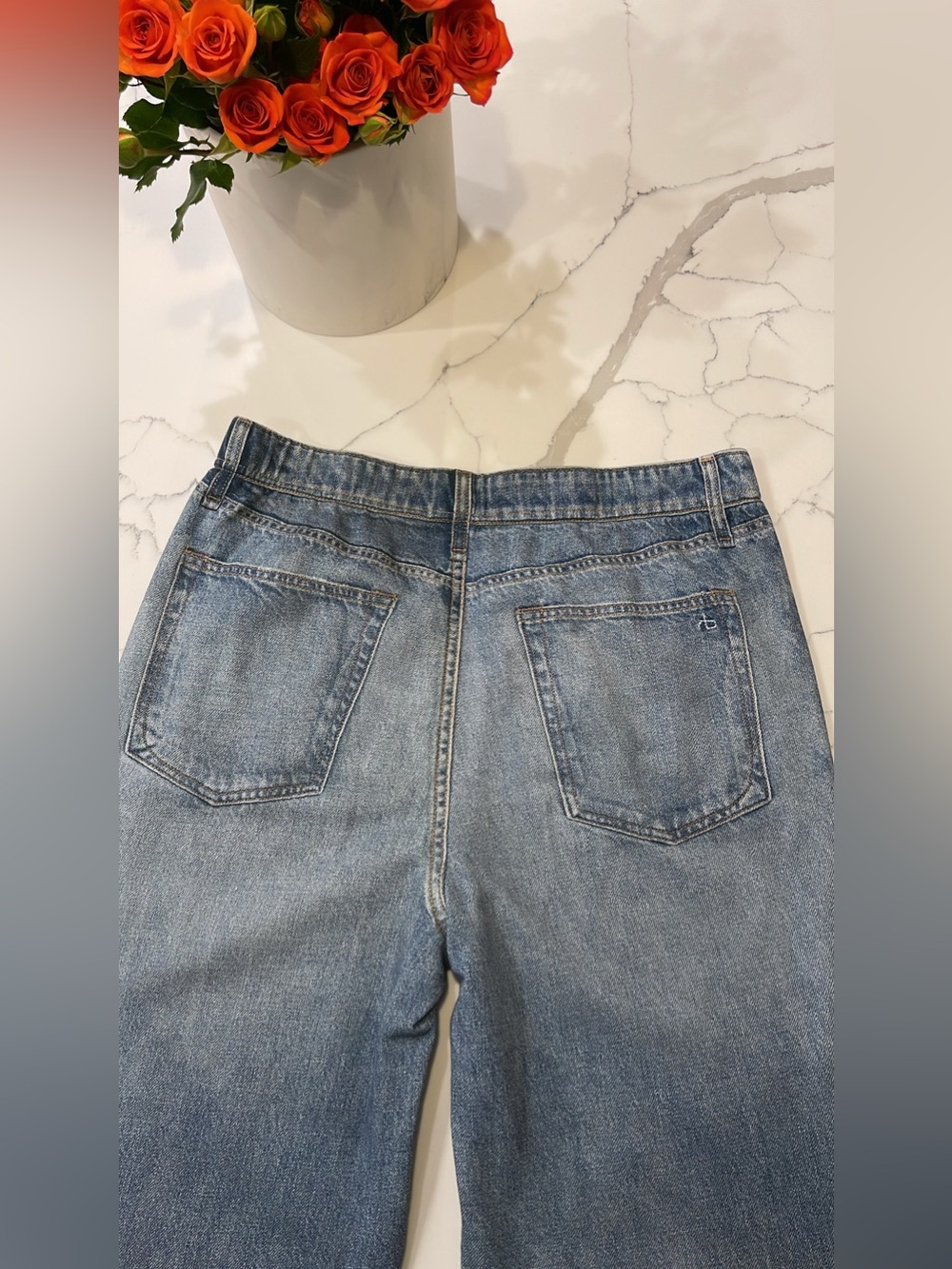NEW Rag & Bone rb Miramar Side Stripe
Wide Leg Cotton Terry Sweatpant Jeans M - Picture 7 of 14